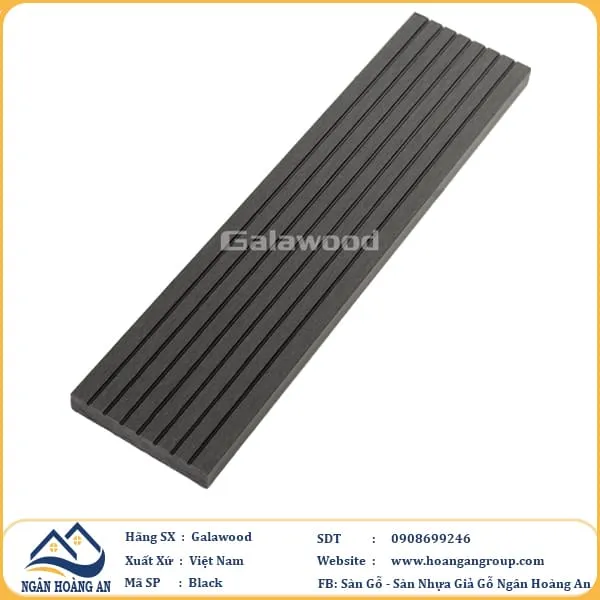 Thanh Đa Năng Gỗ Nhựa Ngoài Trời Galawood DN70X12 Black